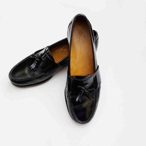 Cole Haan Leather Tassel Loafers Shoes Black ACTUAL SIZE 10.5M
